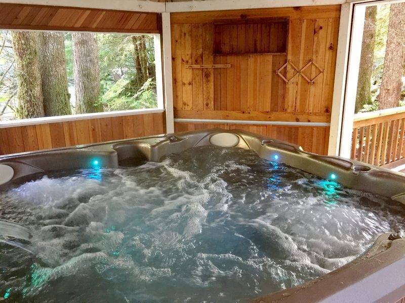 66SL Hot Tub WiFi 3+ Bedroom Sleeps 10, Deming, Washington Bed