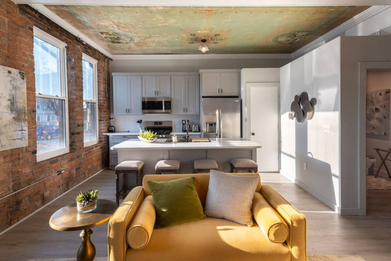 Parlor Explore OTR/Downtown from a Renovated Condo, Cincinnati, Ohio Bed and Breakfasts Inns